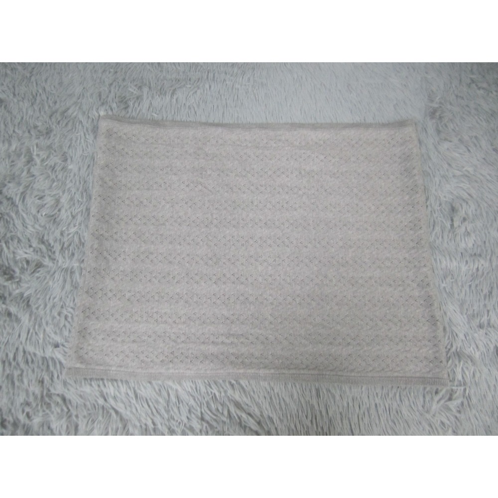 REI‎ Scarf Womens One Size Gray Cotton Tencel Knit Rectangle Eyelet Lightweight